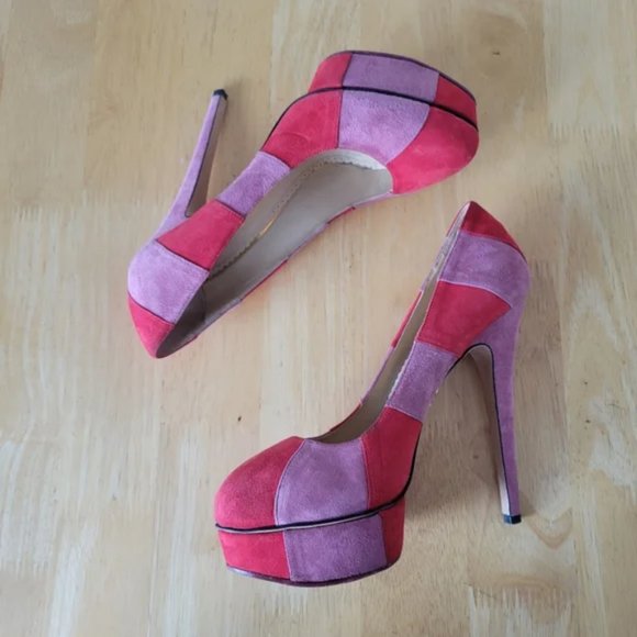 Charlotte Olympia Priscilla platform heels red purple 40 - Picture 4 of 6